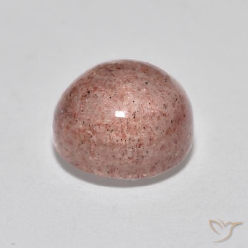 Cuarzo fresa Rosado claro natural de 2.61 ct, Redondo, Translúcido