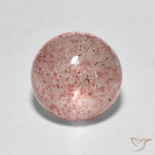 2.35ct Natural Rosado terroso Cuarzo fresa, Redondo, Translúcido