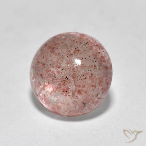 Cuarzo fresa Rosado terroso natural de 2.35 ct, Redondo, Translúcido