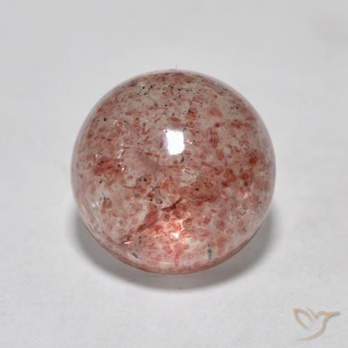 Cuarzo fresa Rosa rosado natural de 2.90 ct, Redondo, Translúcido