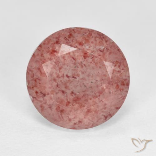 4.40ct Natural Rosa rosado Cuarzo fresa, Redondo, Translúcido