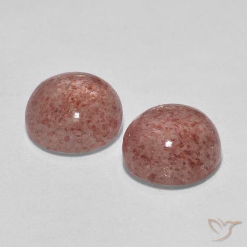 Gemas de Cuarzo fresa Rosado rosa intenso natural de 3.33 ct, Redondo, Translúcido