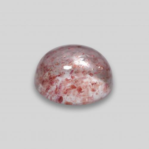 Cuarzo fresa rosa natural de 0,95 ct, corte redondo, translúcido