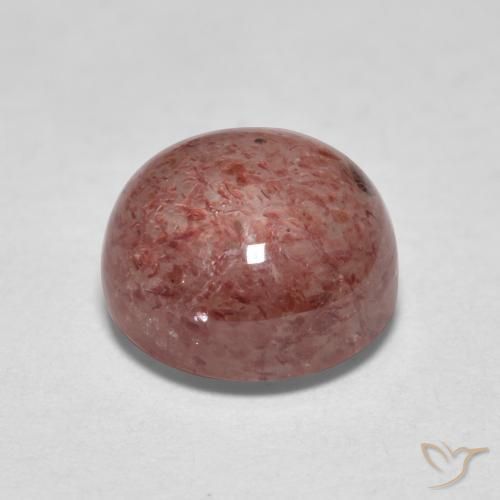 Cuarzo fresa Rosa rosado natural de 1.86 ct, Redondo, Translúcido