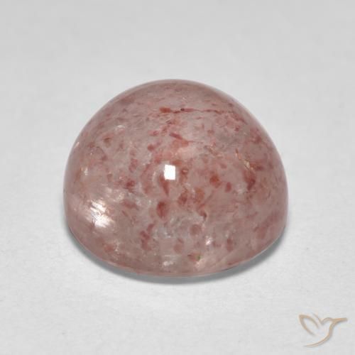 Cuarzo fresa Rosado terroso natural de 1.89 ct, Redondo, Translúcido