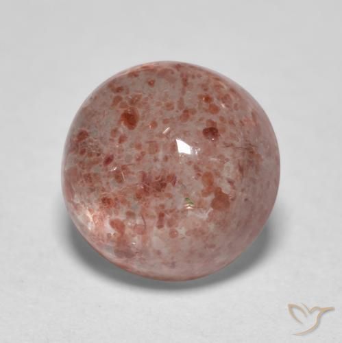 Cuarzo fresa Rosado claro medio natural de 1.80 ct, Redondo, Translúcido
