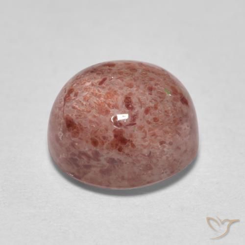 Cuarzo fresa Rosado claro medio natural de 1.80 ct, Redondo, Translúcido