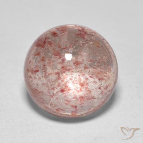 2.59ct Natural Rosado medio Cuarzo fresa, Redondo, Transparente