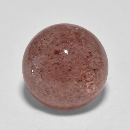 Cuarzo fresa rosado medio natural de 2,94 ct, corte redondo, translúcido
