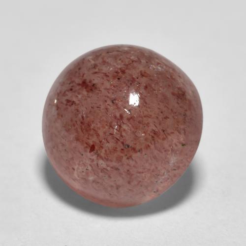 Cuarzo fresa rosado medio natural de 2,94 ct, corte redondo, translúcido