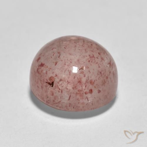 Cuarzo fresa Rosado medio natural de 2.77 ct, Redondo, Translúcido