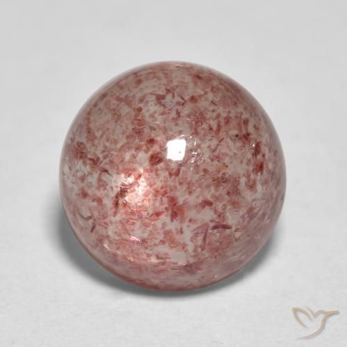 2.75ct Natural Rosado medio cuarzo fresa, Redondo, Translúcido