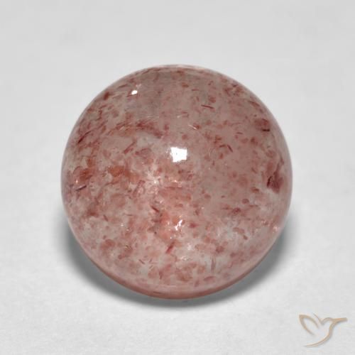 2.47ct Natural Rosado medio Cuarzo fresa, Redondo, Translúcido