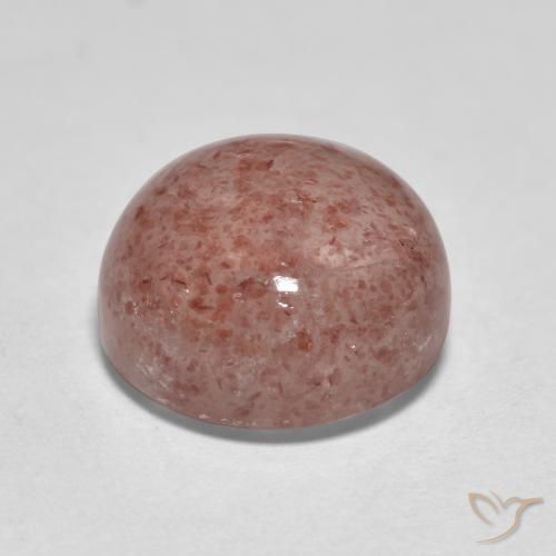 Cuarzo fresa Rosado claro natural de 3.56 ct, Redondo, Translúcido