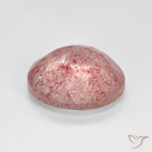 Cuarzo fresa Rosado claro natural de 2.34 ct, Redondo, Translúcido
