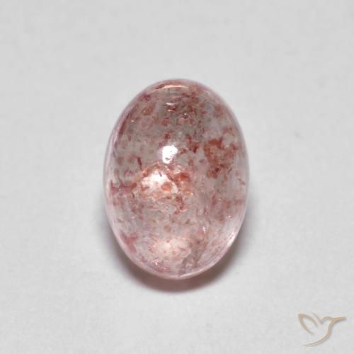 1.23ct Natural Rosado claro cuarzo fresa, Ovalada, Translúcido