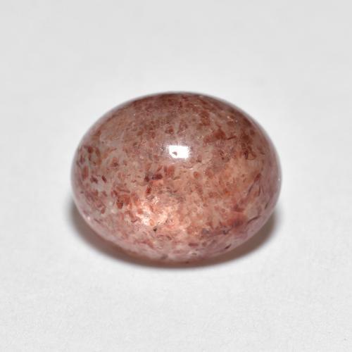 Cuarzo Fresa Rojo mariquita natural de 2.80 ct, Corte Óvalo, Transparente