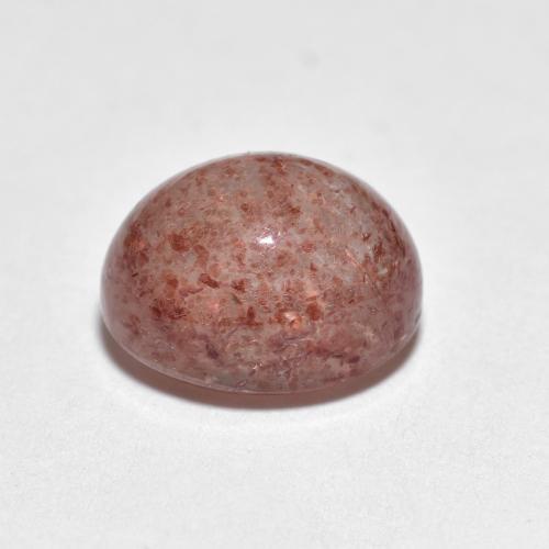 Cuarzo Fresa Rojo mariquita natural de 2.80 ct, Corte Óvalo, Transparente