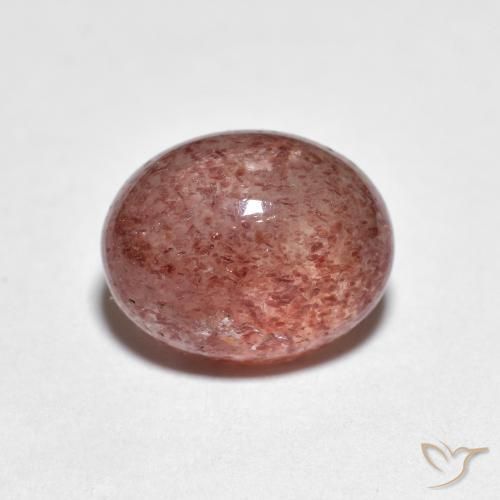 2.53ct Natural Rojo ladrillo cuarzo fresa, Ovalada, Translúcido