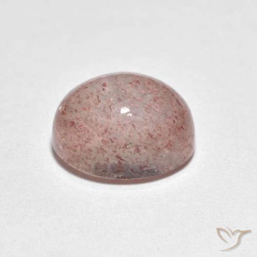 Cuarzo fresa Rosado claro natural de 2.66 ct, Ovalada, Transparente