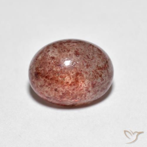 2.35ct Natural Rojo ladrillo claro cuarzo fresa, Ovalada, Transparente