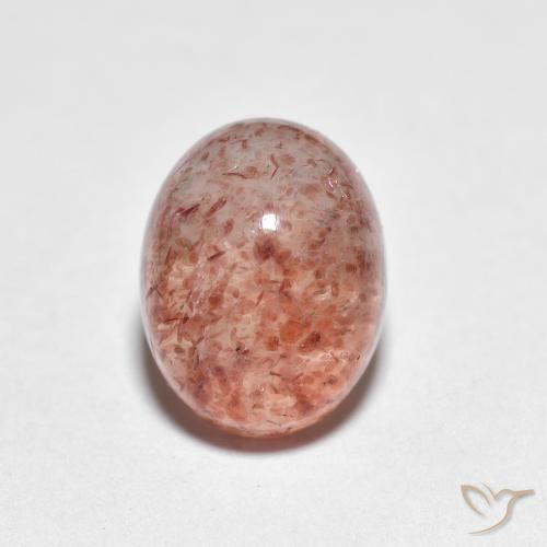 2.47ct Natural Rojo ladrillo claro cuarzo fresa, Ovalada, Transparente