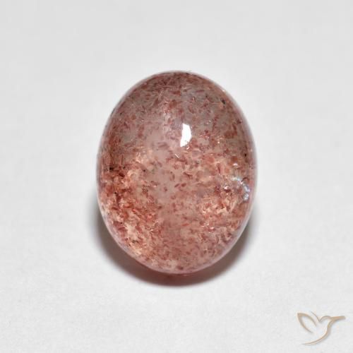 Cuarzo fresa Rosado claro natural de 2.47 ct, Ovalada, Transparente