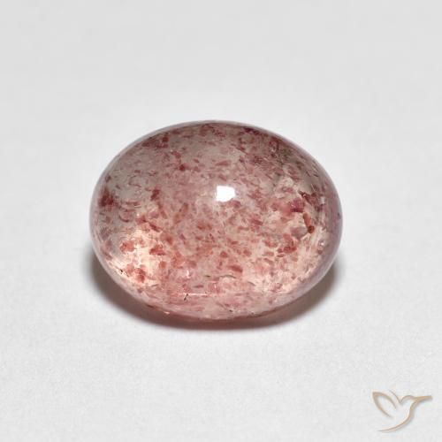 Cuarzo fresa Rosado claro natural de 2.38 ct, Ovalada, Transparente