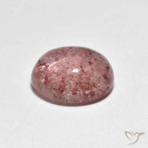 Cuarzo fresa Rosado claro natural de 2.38 ct, Ovalada, Transparente
