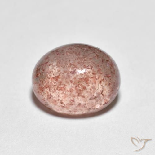 Cuarzo fresa Rosado claro natural de 2.73 ct, Ovalada, Transparente