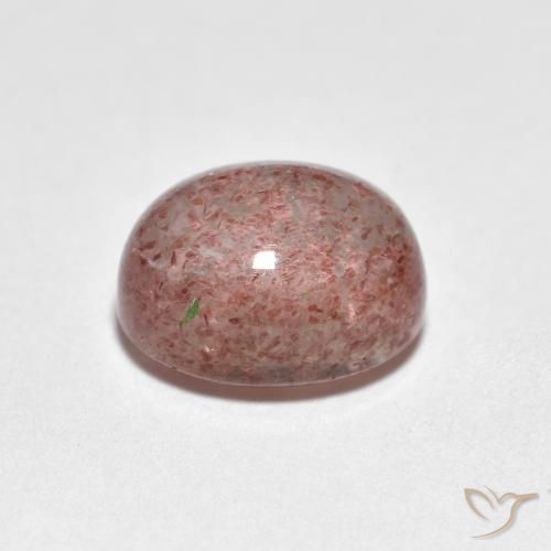 Cuarzo fresa Rosado claro natural de 2.73 ct, Ovalada, Transparente