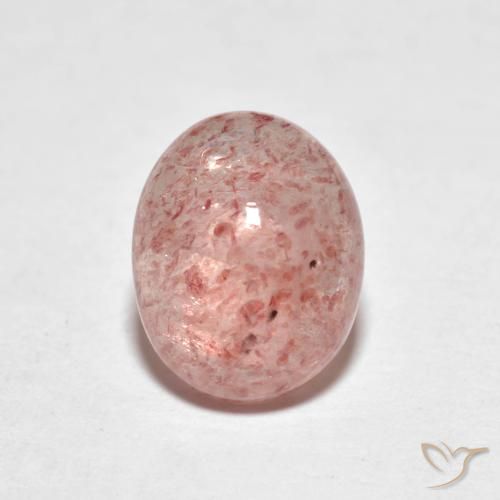 2.43ct Natural Rosado medio cuarzo fresa, Ovalada, Transparente