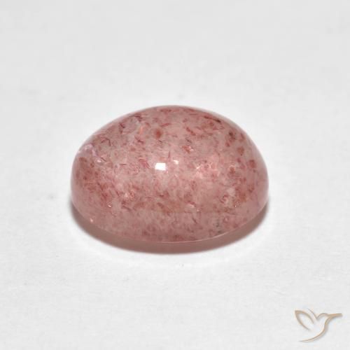 Cuarzo fresa Rosado medio natural de 2.43 ct, Ovalada, Transparente