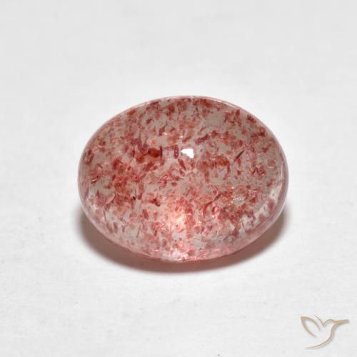 Cuarzo fresa Rosado frambuesa natural de 2.39 ct, Ovalada, Transparente