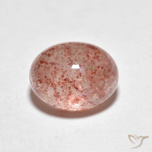 2.70ct Natural Rosado naranja cuarzo fresa, Ovalada, Transparente
