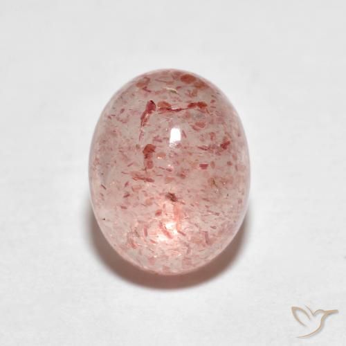 2.81ct Natural Rosado terroso cuarzo fresa, Ovalada, Transparente