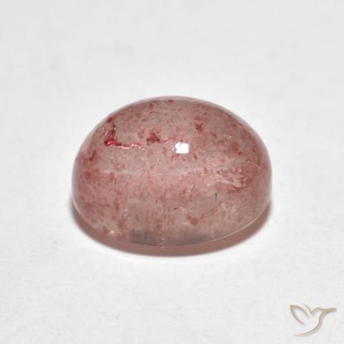 Cuarzo fresa Rosado terroso natural de 2.81 ct, Ovalada, Transparente