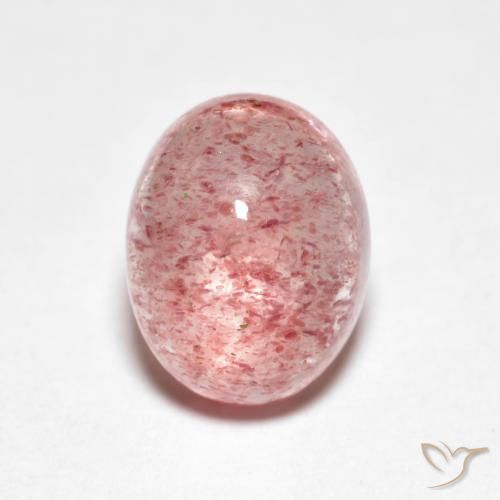2.74ct Natural Rosado claro cuarzo fresa, Ovalada, Transparente