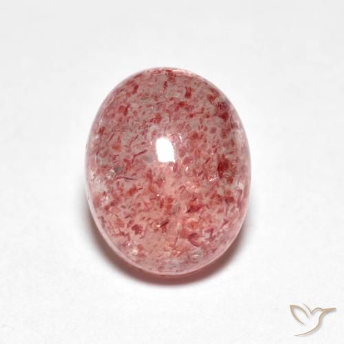 2.84ct Natural Rosado claro cuarzo fresa, Ovalada, Transparente