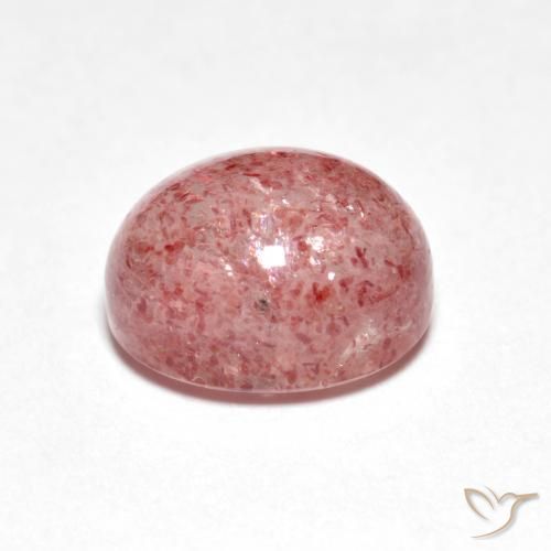 Cuarzo fresa Rosado claro natural de 2.84 ct, Ovalada, Transparente