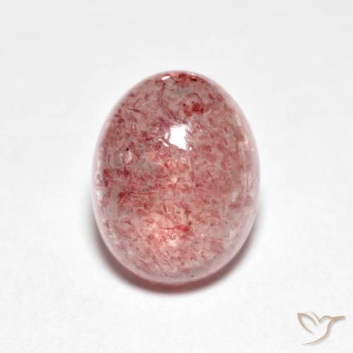 2.39ct Natural Rosado claro medio cuarzo fresa, Ovalada, Transparente