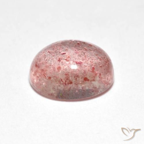 Cuarzo fresa Rosado bubblegum claro natural de 2.36 ct, Ovalada, Transparente