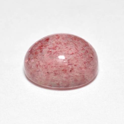 Cuarzo Fresa Rosado claro medio natural de 2.77 ct, Corte Óvalo, Transparente