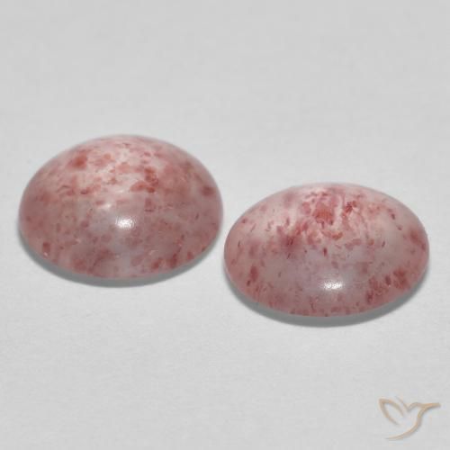 Gemas de Cuarzo fresa Rosado cálido claro natural de 1.48 ct, Redondo, Transparente
