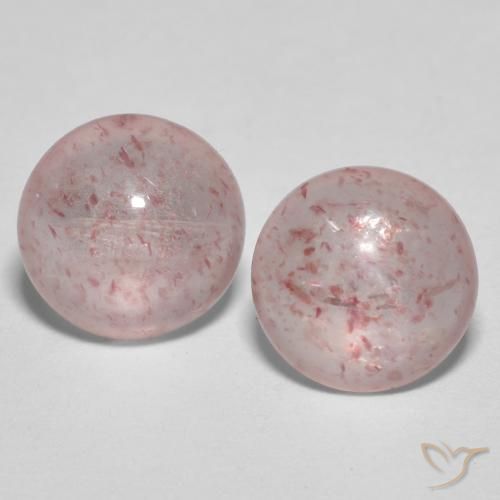 2.10ctw Natural Rosado bubblegum claro Cuarzo fresa, Redondo, Transparente