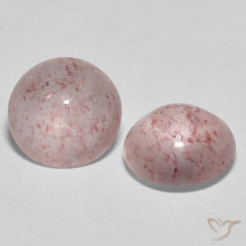 Gemas de Cuarzo fresa Rosado bubblegum claro natural de 2.10 ct, Redondo, Transparente