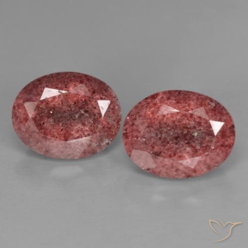 5.26ctw Natural Rosado medio cuarzo fresa, Ovalada, Transparente