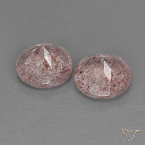 Gemas de Cuarzo fresa Rosado claro natural de 2.50 ct, Redondo, Transparente