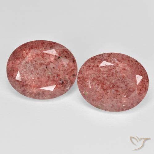 8.99ctw Natural Rosado medio cuarzo fresa, Ovalada, Transparente
