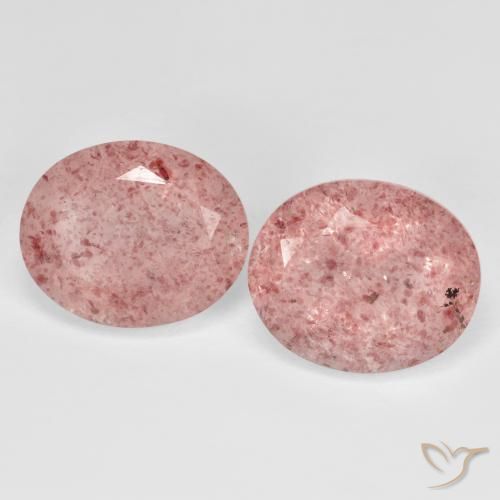 9.13ctw Natural Rosado claro cuarzo fresa, Ovalada, Transparente